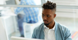 artificial intelligence developer working on an AI project